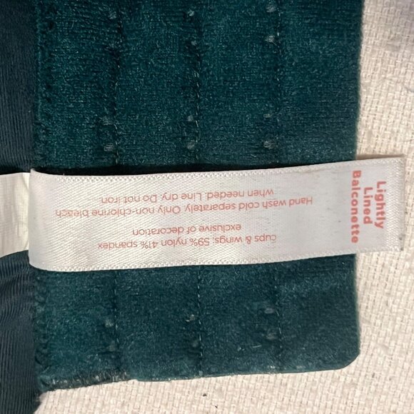 Lane Bryant Cacique Lightly Lined Balconette Bra 48DD Deep Green Adj Straps - Picture 16 of 16